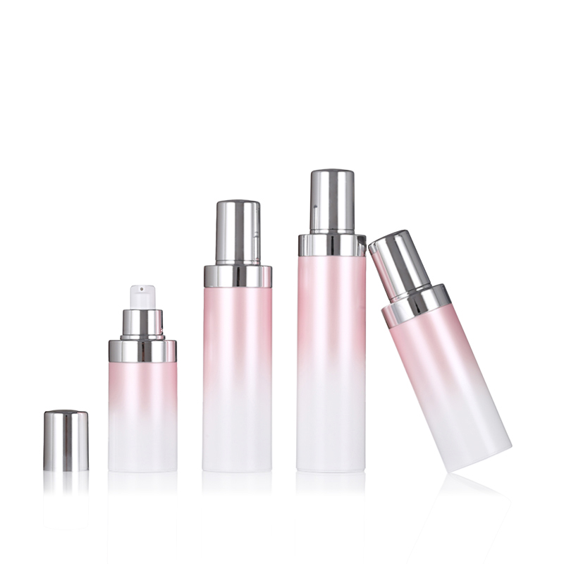 SG615 50ml 80ml 100ml 120ml Luxury Spiral Lid Skincare Pink White Gradient Bottle Cosmetics Airless Bottles