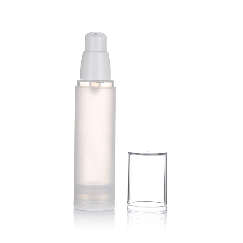 SG-608 Cylindrical White Eco Friendly Frosted Plastic Airless Bottle