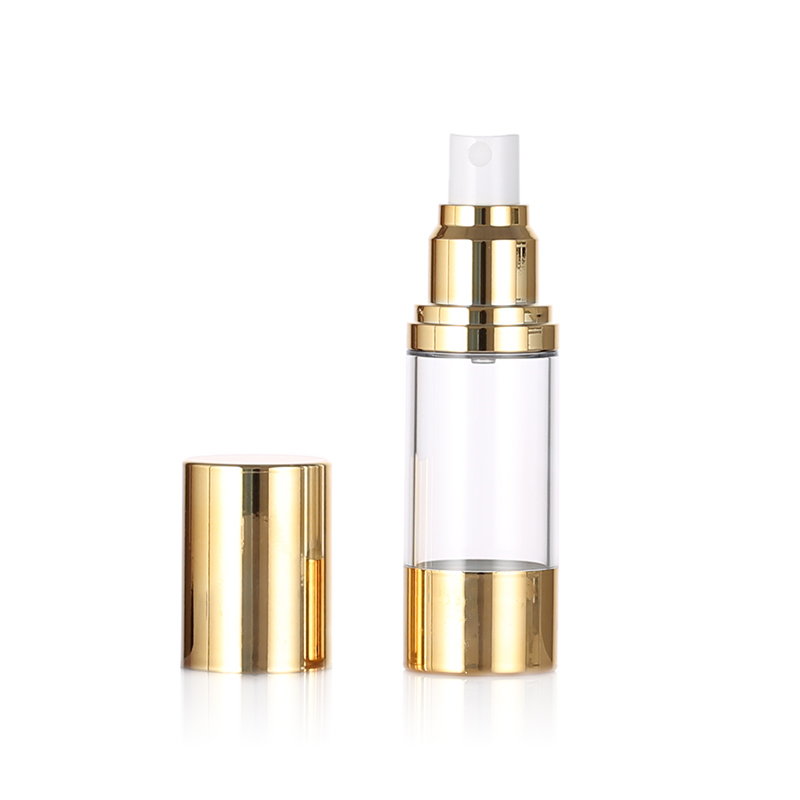 SG303 Shiny Gold Crown Cap Luxury Skincare Airless Bottles Wholesale