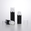 SG311 Double Wall Round Airless Bottle 40ml 80ml 120ml In Shiny Black For Facial Care Use